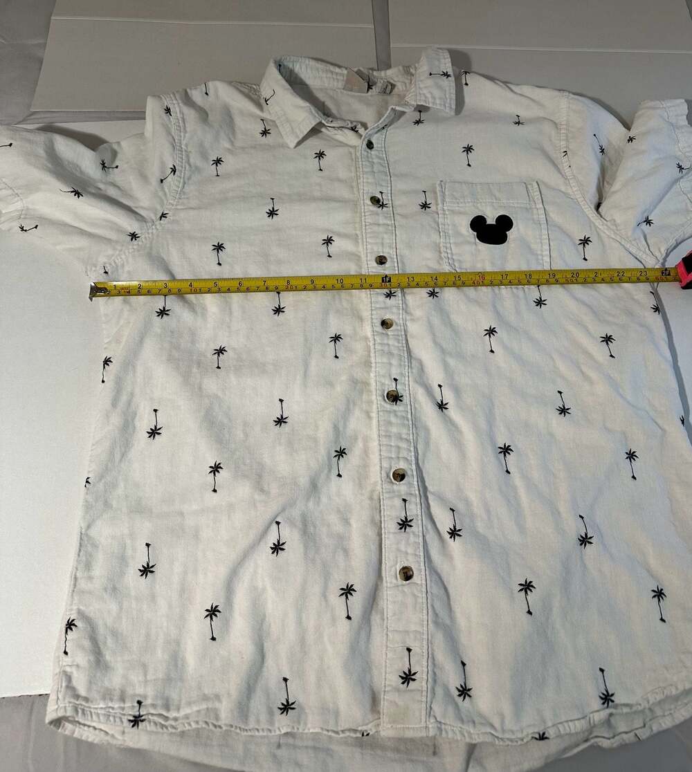 Junk Food x Disney Mickey Mouse Palm Tree Embroidered Button Up Shirt XL - Picture 8 of 12